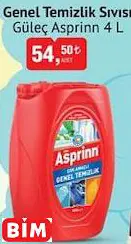 ASPRİNN  GENEL TEMİZLİK SIVISI GÜLEÇ